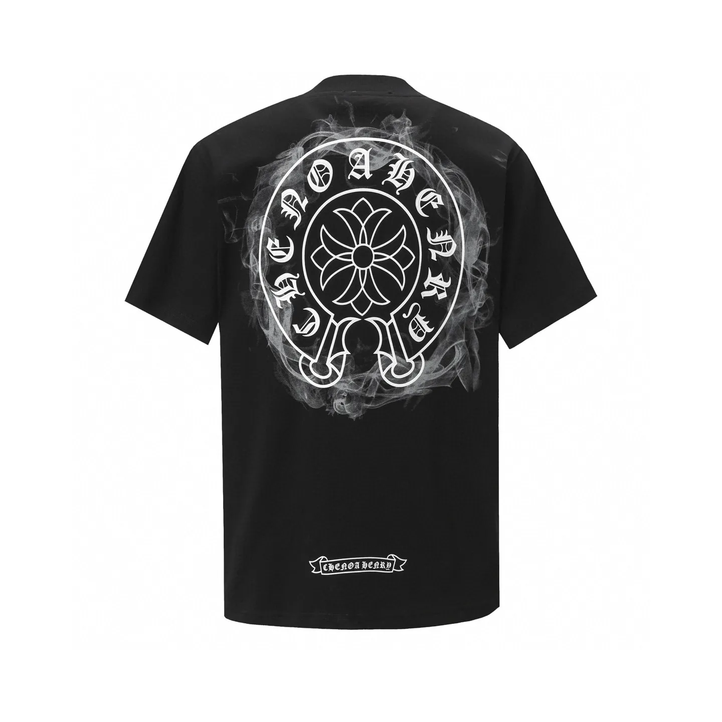 🅿️170 CH/Cro Heart 25ss front and back logo printed logo round neck short sleeves. Fabric: Made of 280g double yarn smooth fabric, high temperature pre-shrunk. The weight is up to 300g. It is equipped with 1x1 thread in the same cylinder. It is not easy to deform after repeated washing. Workmanship: positioning and cutting, oversize loose version, imported glue dot printing. Accessories: original supporting accessories. Color: black white Size: XS-L